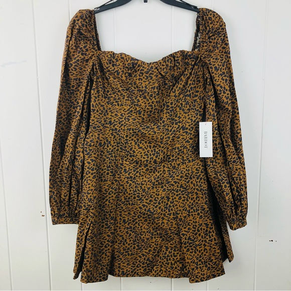 Bardot Womens Dress Leopard Print Skater Style X-Large - Picture 5 of 13